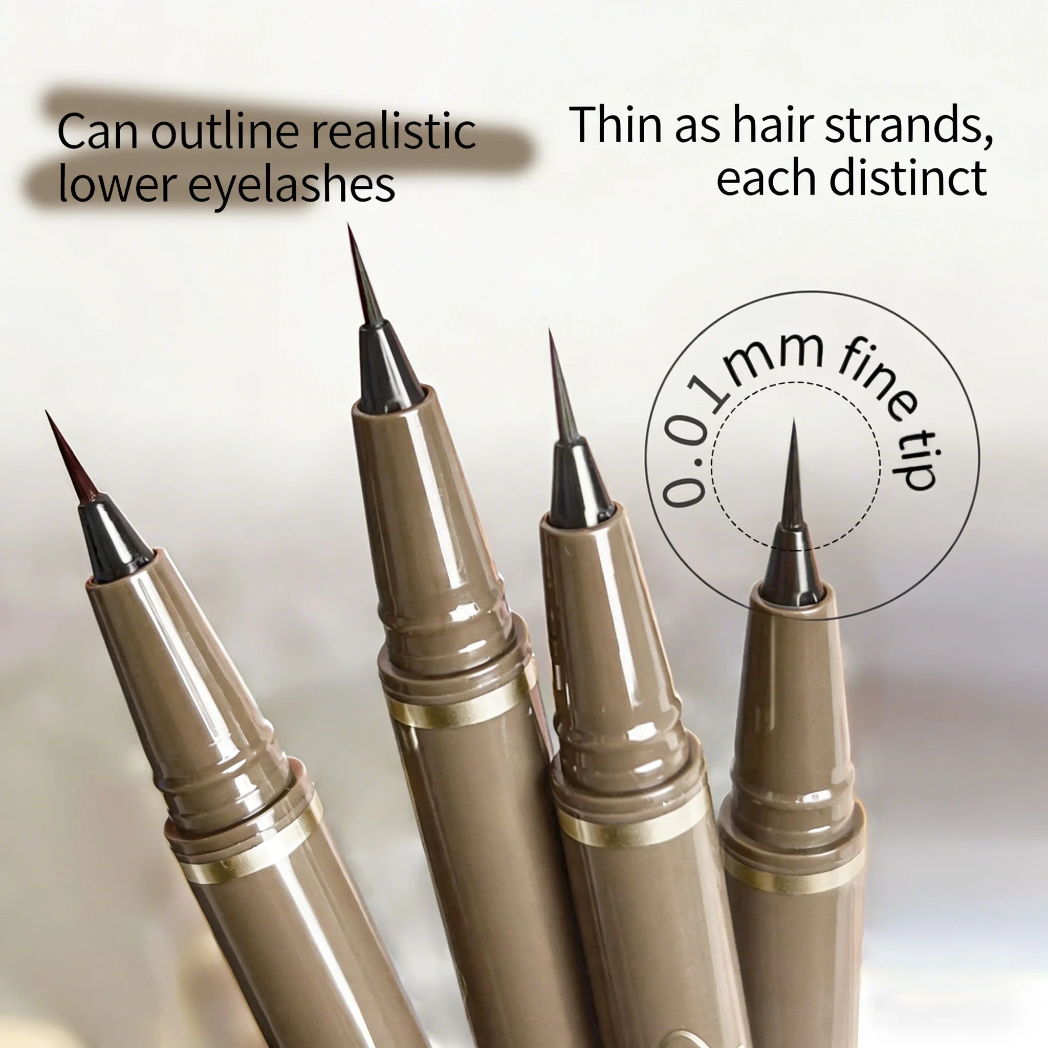 2 Pcs Waterproof Liquid Eyeliner Professional Waterproof And Sweat-Proof Eyeliner In One Lasting Eye Brow Pen Ultra-Fine Brush
