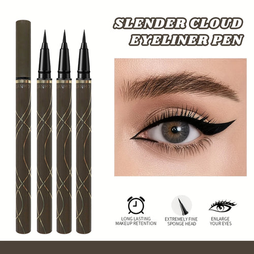 2pcs Precision Waterproof Liquid Eyeliner Pens – Long-Lasting, Smudge-Proof Ultra-Slim Black Liner