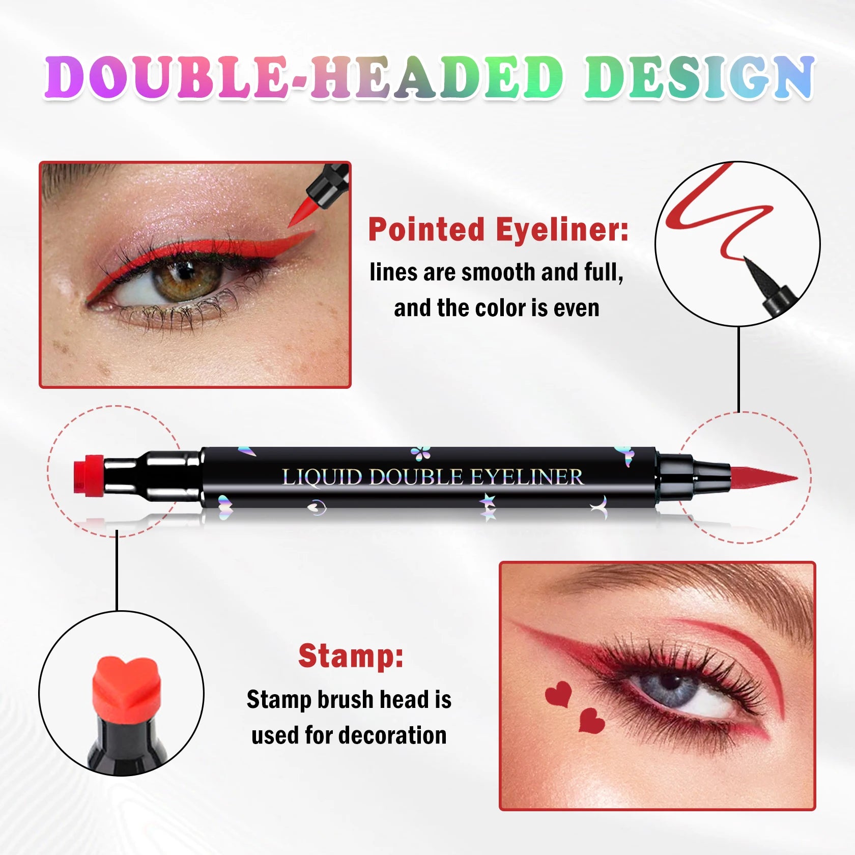 7PCS Colored Eyeliner Stamp Set – Waterproof Long-Lasting Liquid Eyeliners