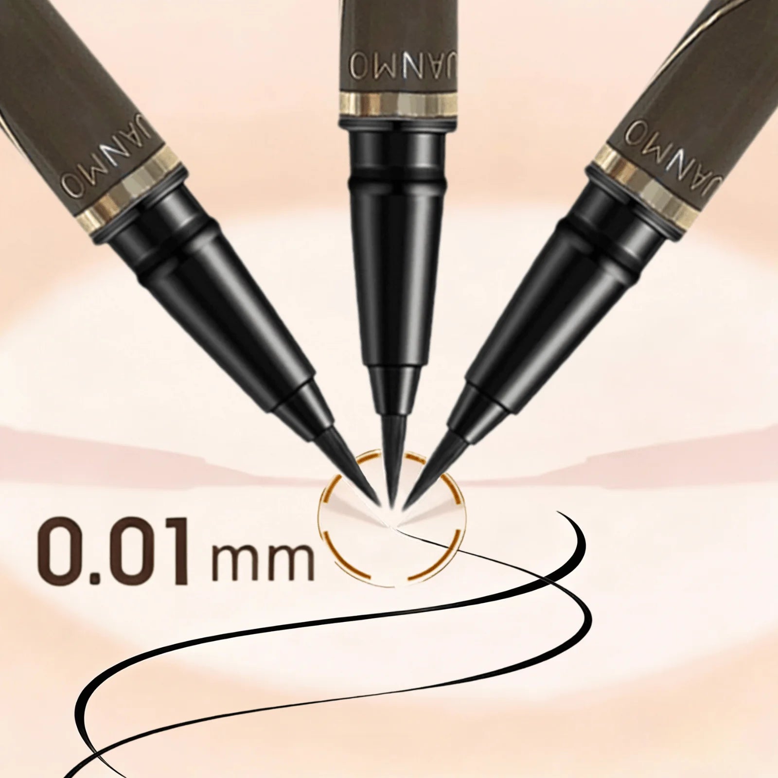 2pcs Precision Waterproof Liquid Eyeliner Pens – Long-Lasting, Smudge-Proof Ultra-Slim Black Liner